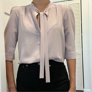 Tie Beige Dusty Pink Blouse